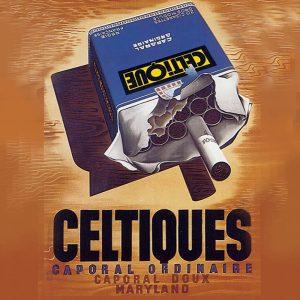 Cigars and cigarettes transferred onto ceramic or marble tiles