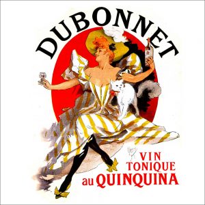 Vintage Dubonnet poster transferred onto tiles