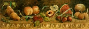 Fruit Still Life Paintings transferred onto tiles
