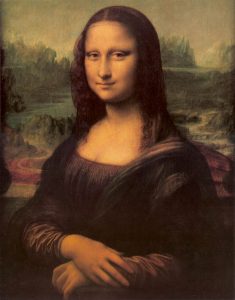 Mona Lisa Americana art transferred onto tiles