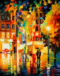 Street scenes transferred onto tiles