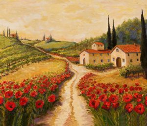 Tuscan landscapes can be transferred onto tiles for indoors and outdoors,walls,floors,pools,countertops.