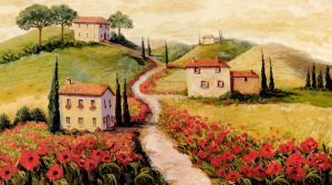 Tuscan landscapes can be transferred onto tiles for indoors and outdoors,walls,floors,pools,countertops.