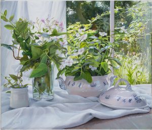 Still Life Paintings transferred onto tiles